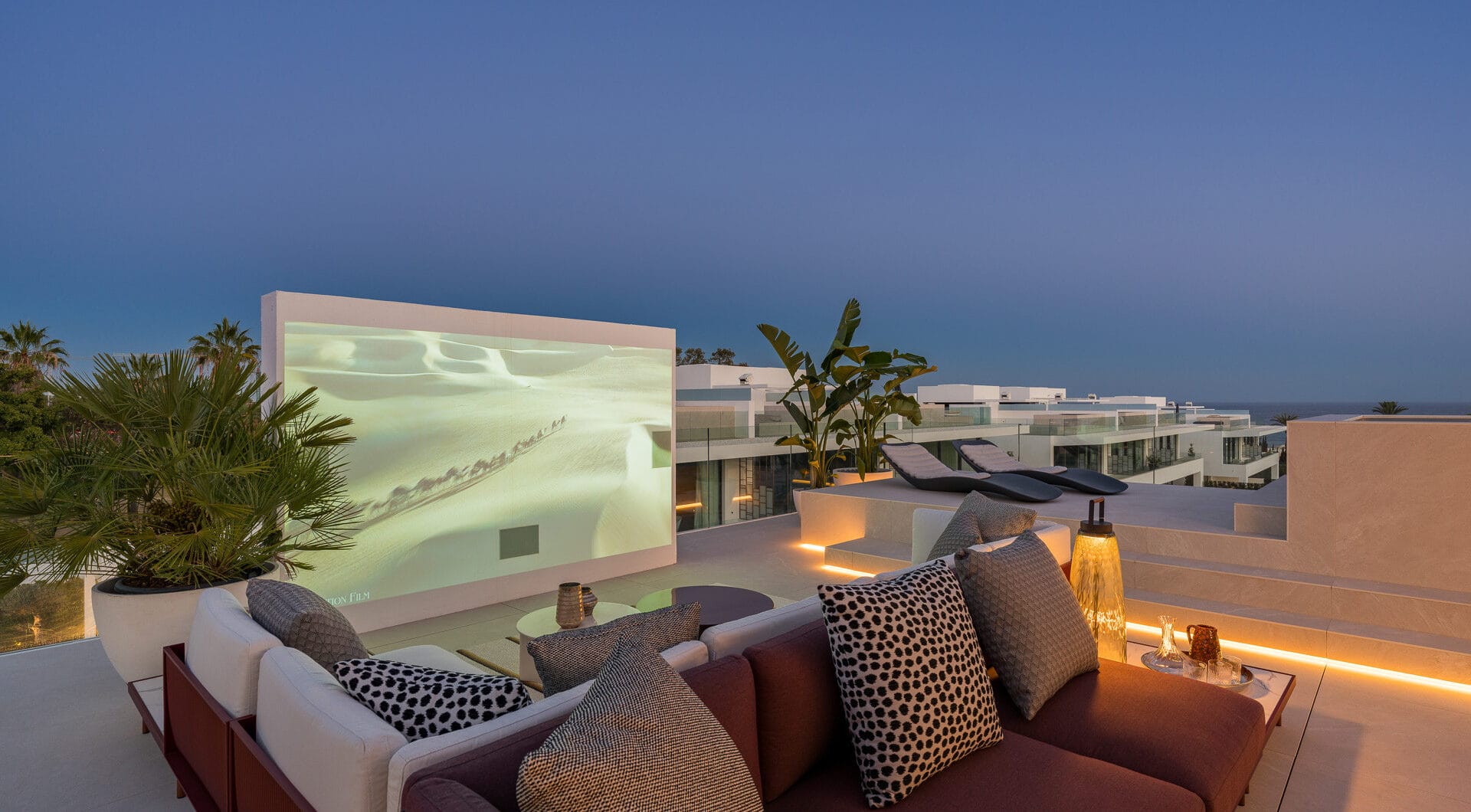 Contemporary 4-Bedroom Villa with Rooftop Cinema &amp; Sea Views