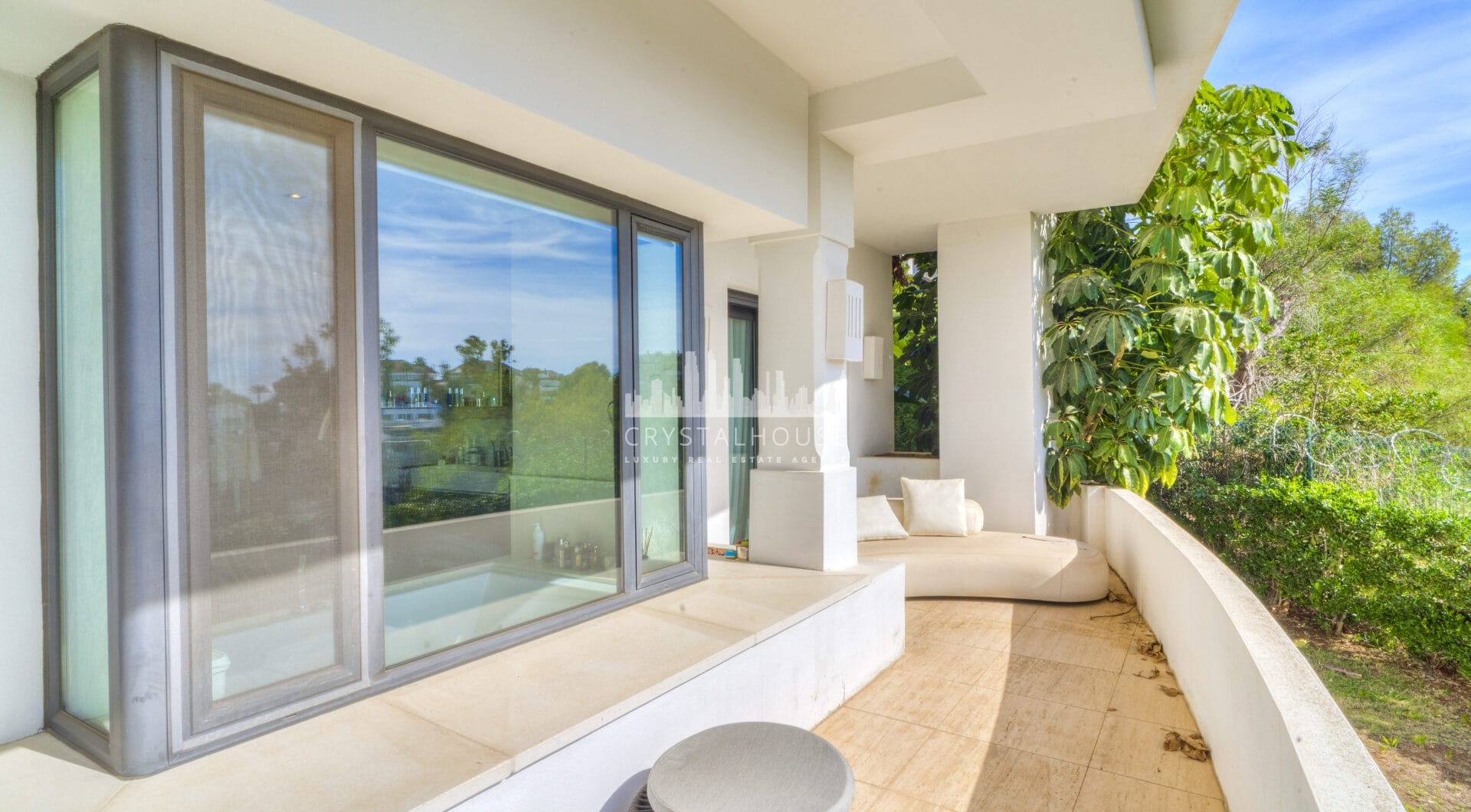 Magnificent five-bedroom, south-facing villa situated in the prestigious Village Las Lomas de Magna Marbella with sea views
