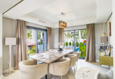 Magnificent five-bedroom, south-facing villa situated in the prestigious Village Las Lomas de Magna Marbella with sea views