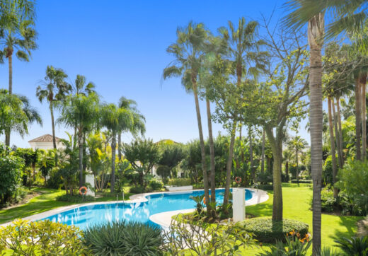 Magnificent five-bedroom, south-facing villa situated in the prestigious Village Las Lomas de Magna Marbella with sea views