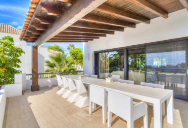 Magnificent five-bedroom, south-facing villa situated in the prestigious Village Las Lomas de Magna Marbella with sea views