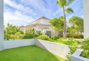 Magnificent five-bedroom, south-facing villa situated in the prestigious Village Las Lomas de Magna Marbella with sea views