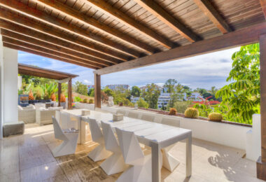 Magnificent five-bedroom, south-facing villa situated in the prestigious Village Las Lomas de Magna Marbella with sea views