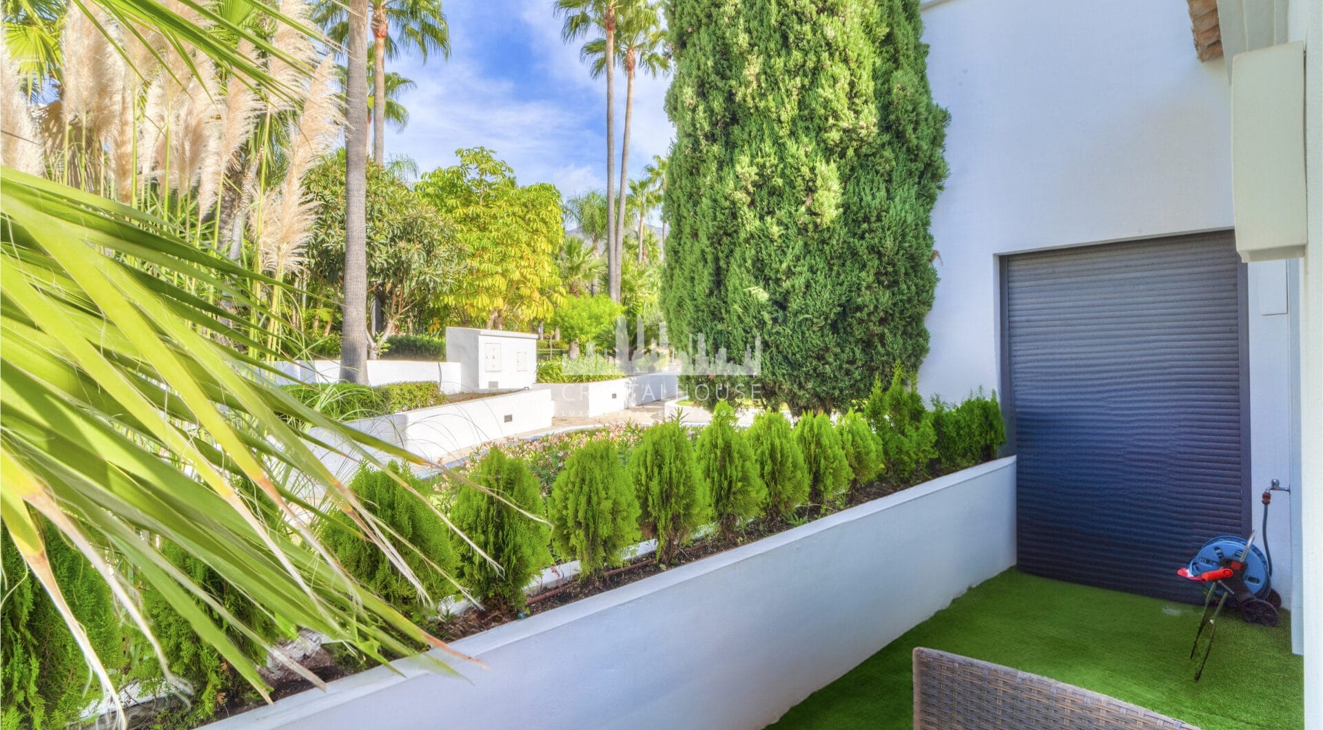 Magnificent five-bedroom, south-facing villa situated in the prestigious Village Las Lomas de Magna Marbella with sea views