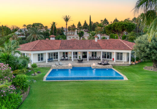 Beautiful, south facing four bedroom Villa located in the sought after area of Hacienda Las Chapas, Marbella
