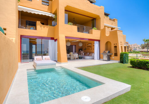 Stunning south facing, four bedroom ground floor apartment, set within the exclusive Los Granados del Mar urbanization on the New Golden Mile