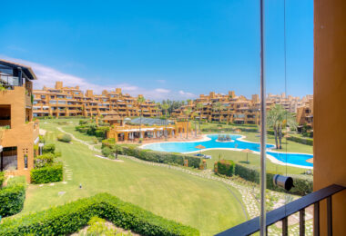 Beautiful beach front, south facing four bedroom apartment located in Los Granados del Mar on the New Golden Mile