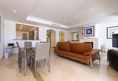Beautiful south-facing, four bedroom townhouse in Los Almendros, part of the secure Los Arqueros Golf community in Benahavís