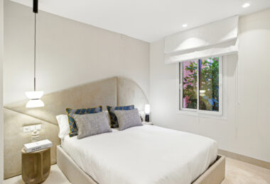 Impeccably renovated, south facing beach front, garden apartment located in the exclusive Menara Beach community on the sought-after New Golden Mile