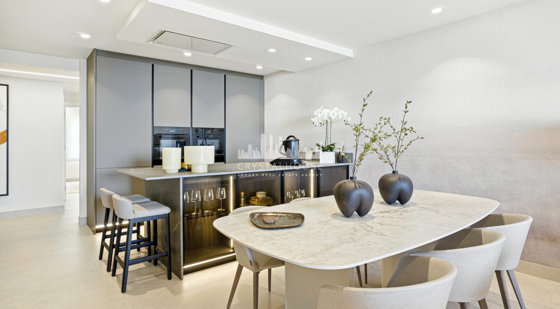 Impeccably renovated, south facing beach front, garden apartment located in the exclusive Menara Beach community on the sought-after New Golden Mile