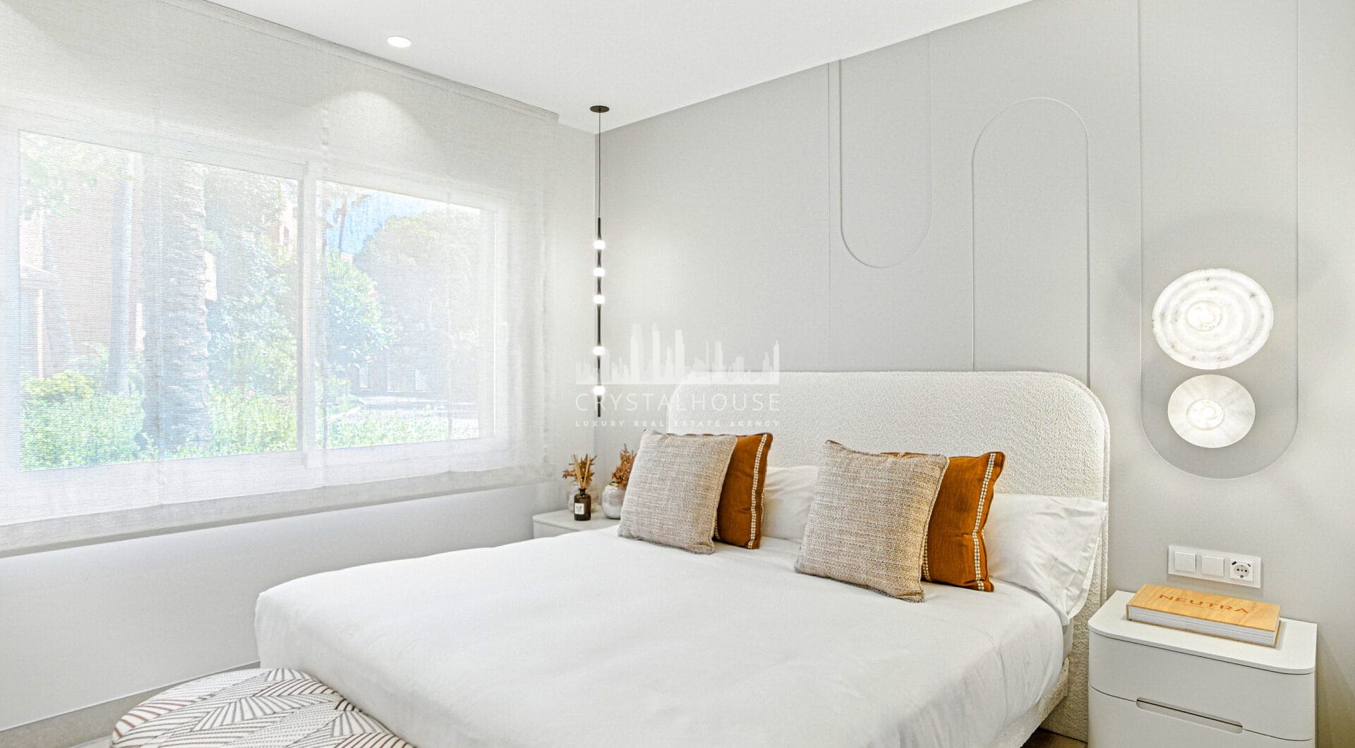 Impeccably renovated, south facing beach front, garden apartment located in the exclusive Menara Beach community on the sought-after New Golden Mile