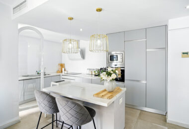 Stylish south west facing, three-bedroom semi detached townhouse located in Riviera del Sol