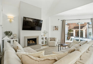 Stylish south west facing, three-bedroom semi detached townhouse located in Riviera del Sol