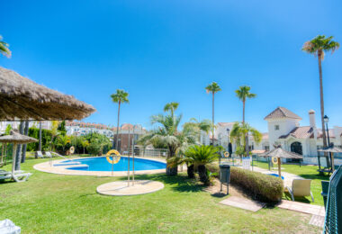 Stylish south west facing, three-bedroom semi detached townhouse located in Riviera del Sol