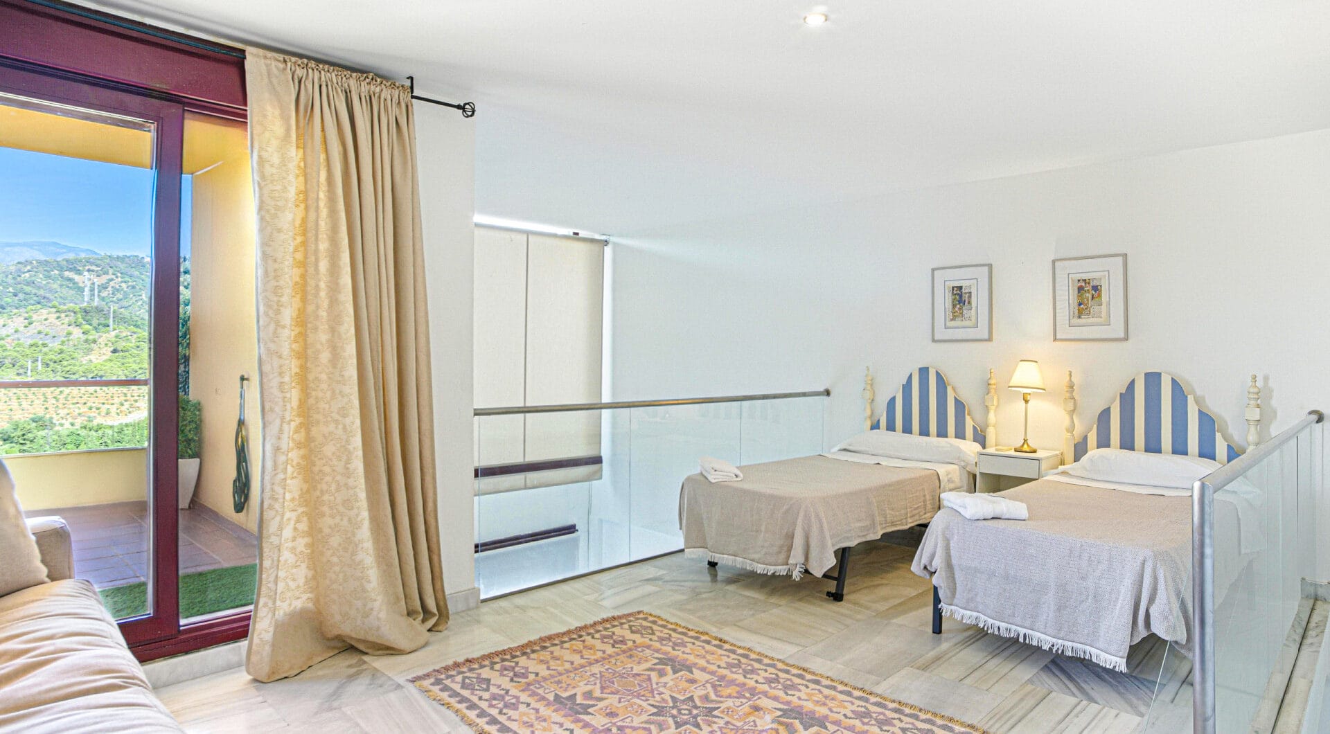 Charming east facing, three bedroom duplex penthouse located in the gated community Parque Botanico, Estepona