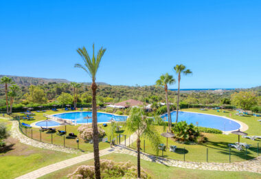 Charming east facing, three bedroom duplex penthouse located in the gated community Parque Botanico, Estepona