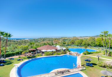 Charming east facing, three bedroom duplex penthouse located in the gated community Parque Botanico, Estepona