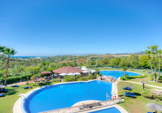 Charming east facing, three bedroom duplex penthouse located in the gated community Parque Botanico, Estepona