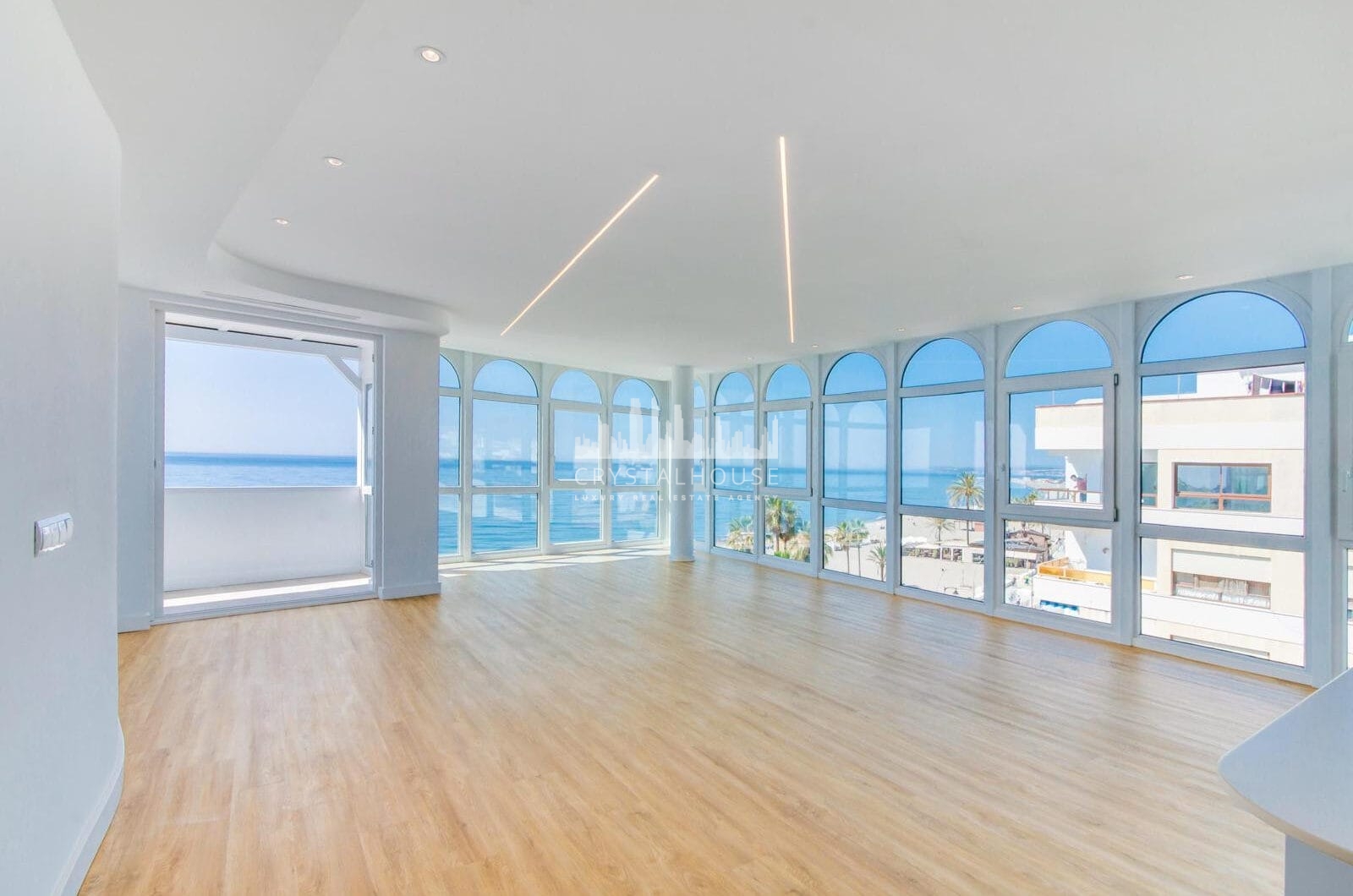 Stunning, south-facing fully renovated, three bedroom beachfront apartment in the heart of Estepona’s charming Old Town