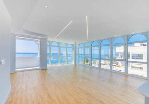 Stunning, south-facing fully renovated, three bedroom beachfront apartment in the heart of Estepona’s charming Old Town