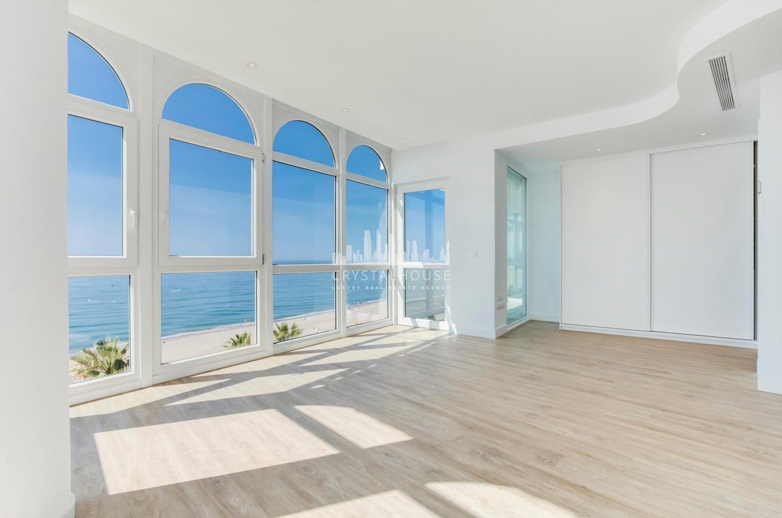 Stunning, south-facing fully renovated, three bedroom beachfront apartment in the heart of Estepona’s charming Old Town