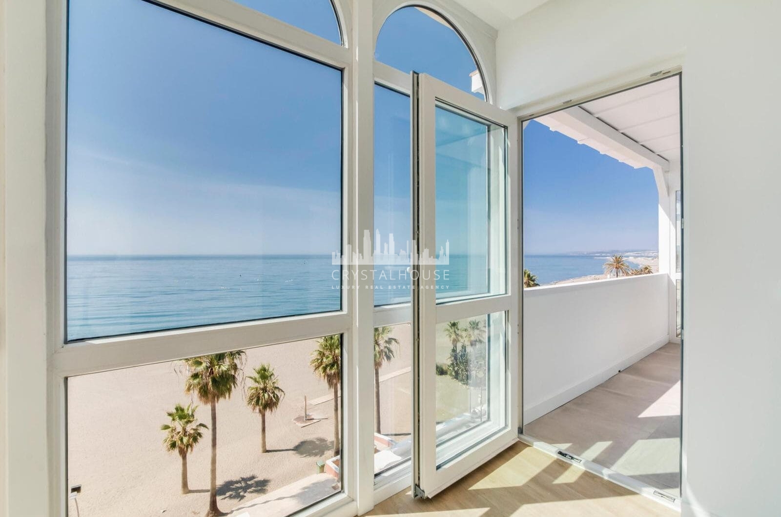 Stunning, south-facing fully renovated, three bedroom beachfront apartment in the heart of Estepona’s charming Old Town