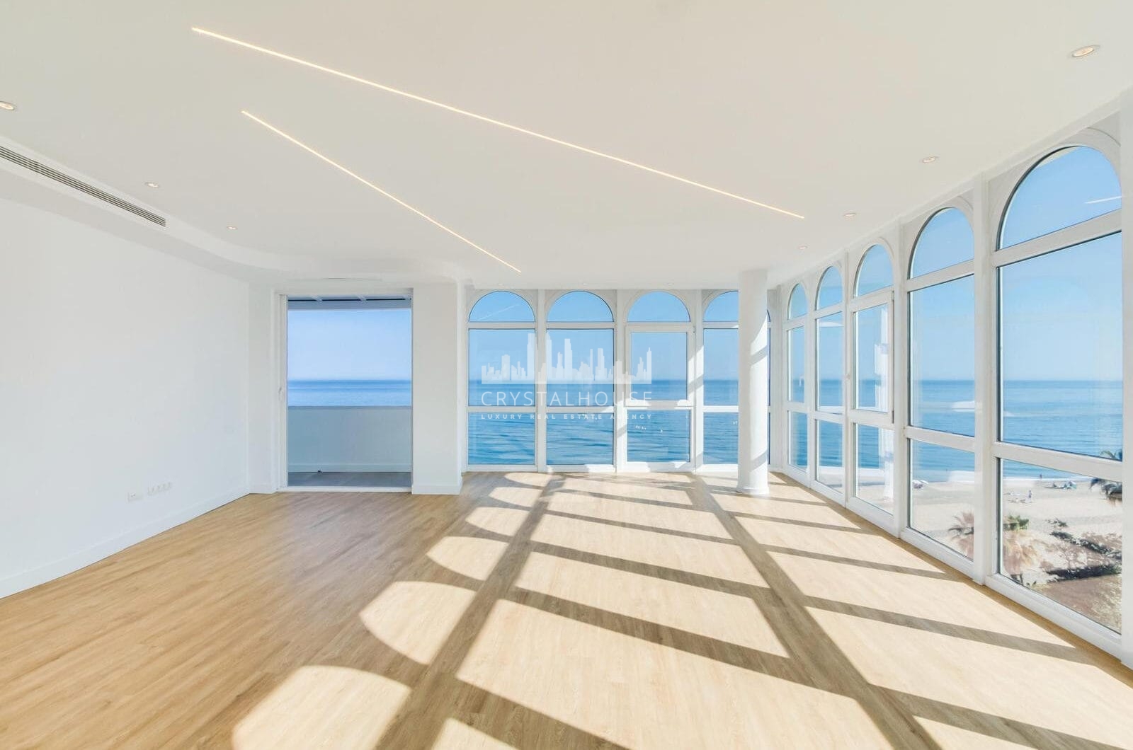 Stunning, south-facing fully renovated, three bedroom beachfront apartment in the heart of Estepona’s charming Old Town