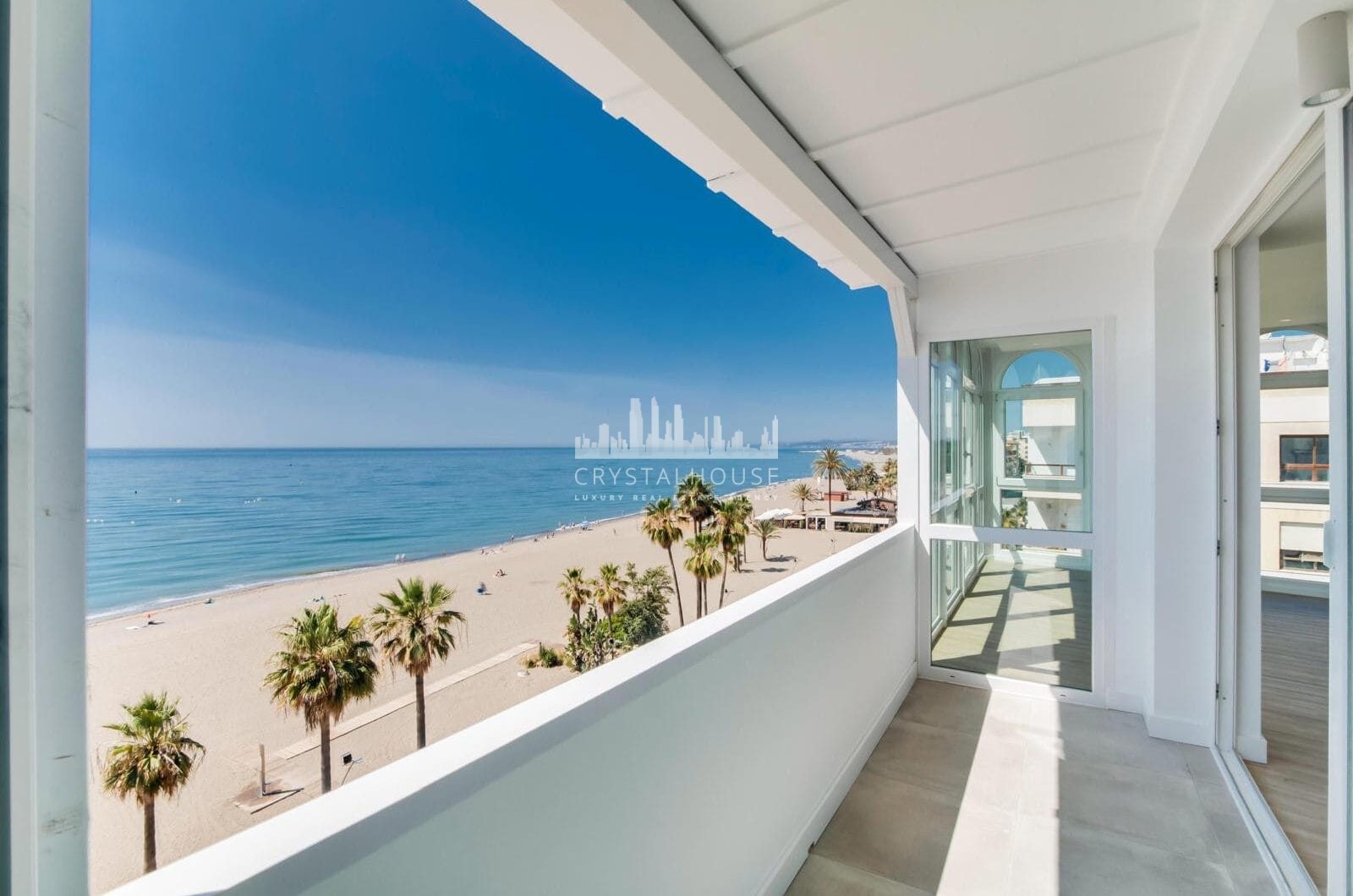 Stunning, south-facing fully renovated, three bedroom beachfront apartment in the heart of Estepona’s charming Old Town