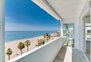Stunning, south-facing fully renovated, three bedroom beachfront apartment in the heart of Estepona’s charming Old Town