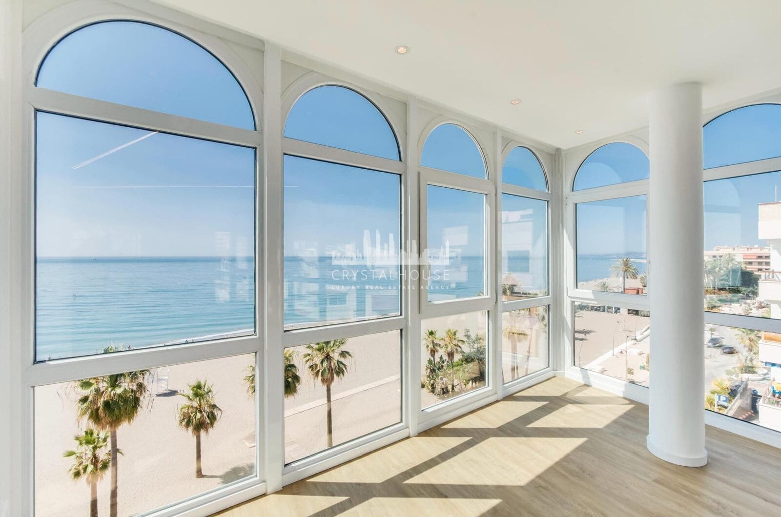 Stunning, south-facing fully renovated, three bedroom beachfront apartment in the heart of Estepona’s charming Old Town