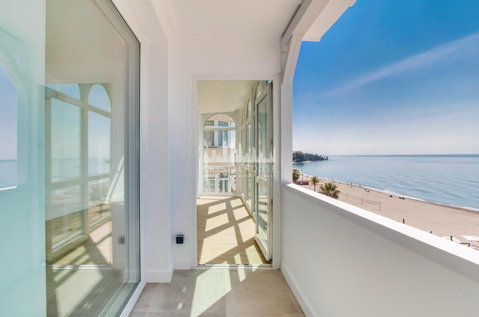 Stunning, south-facing fully renovated, three bedroom beachfront apartment in the heart of Estepona’s charming Old Town