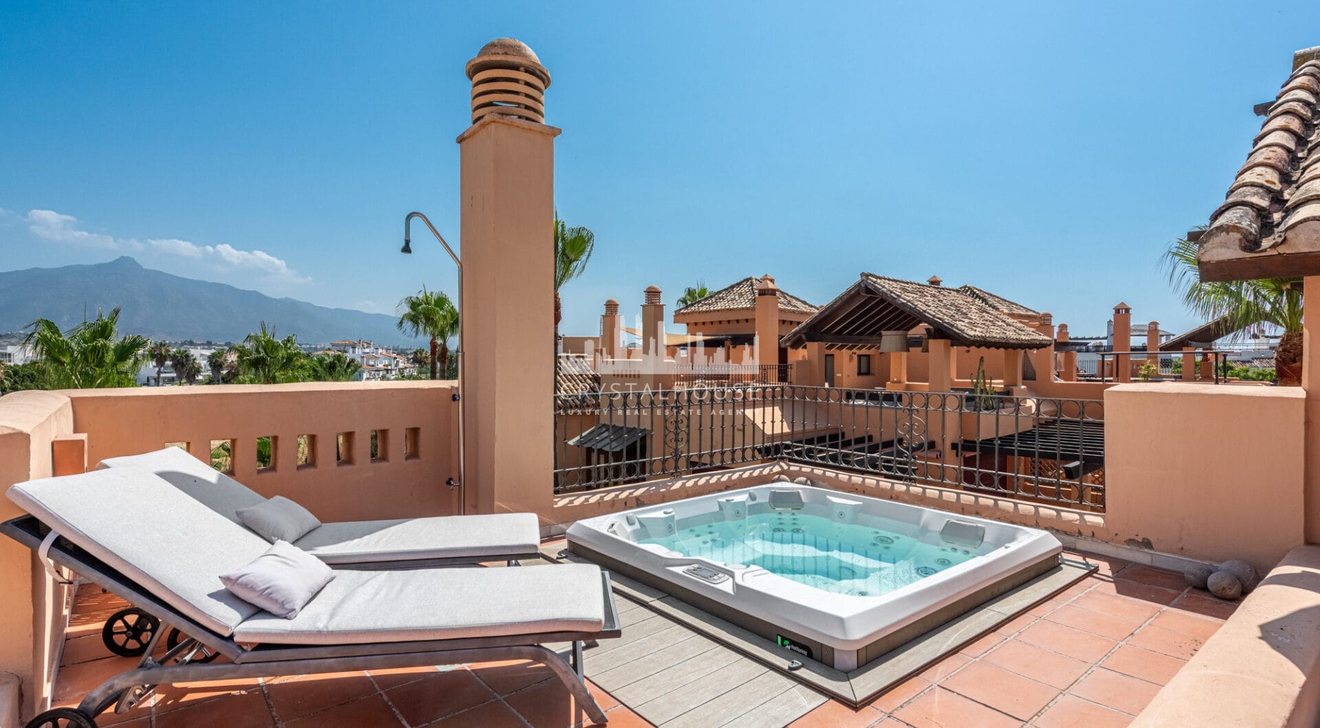 Incredible Solarium Terrace with Sea and Mountain Views  - Beachside Penthouse in Bahía Alcántara