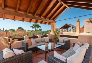 Incredible Solarium Terrace with Sea and Mountain Views  - Beachside Penthouse in Bahía Alcántara