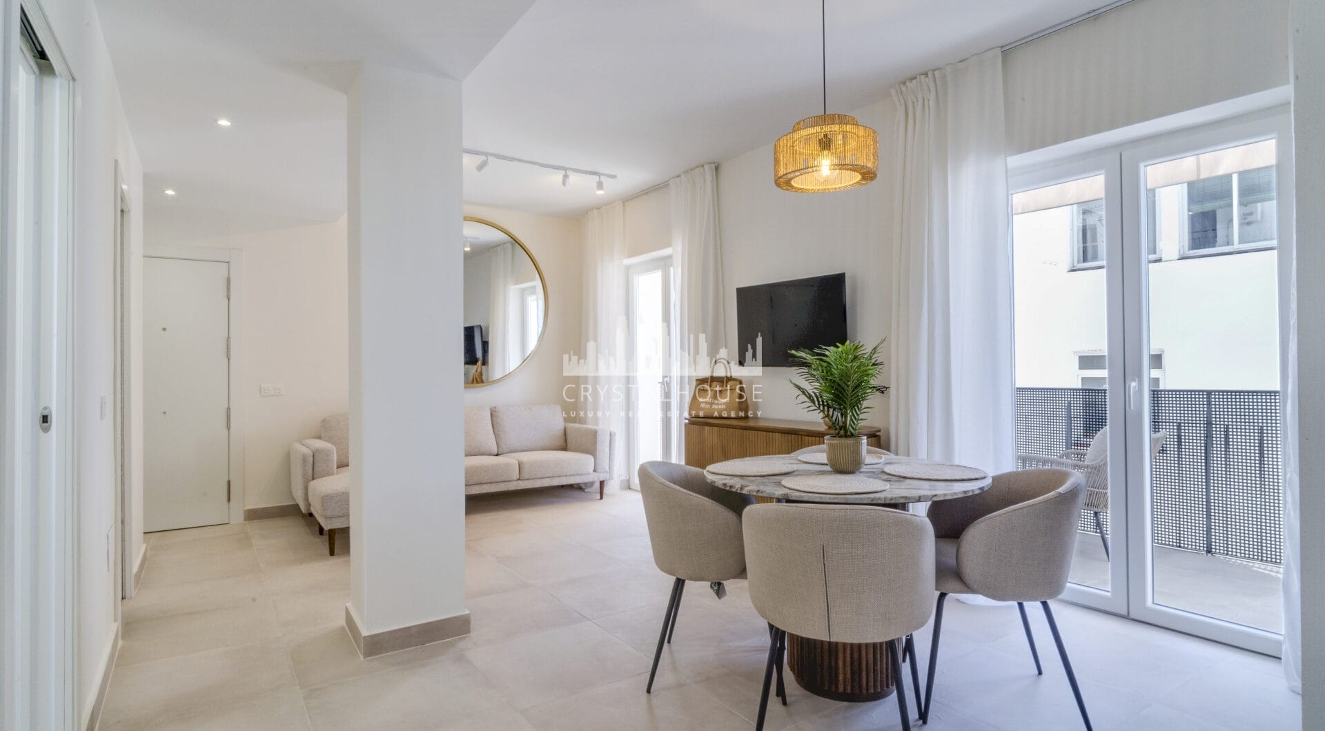 Superb Fully Renovated Three-Bedroom Apartment Steps from Estepona Beach