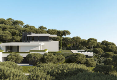Villa Pine Crest  Contemporary 6-Bedroom Hillside Home with Forest Views