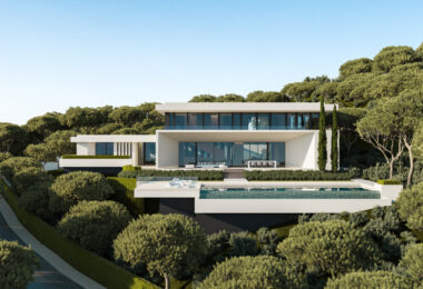 Villa Pine Crest  Contemporary 6-Bedroom Hillside Home with Forest Views