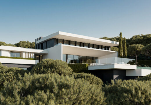 Villa Pine Crest  Contemporary 6-Bedroom Hillside Home with Forest Views