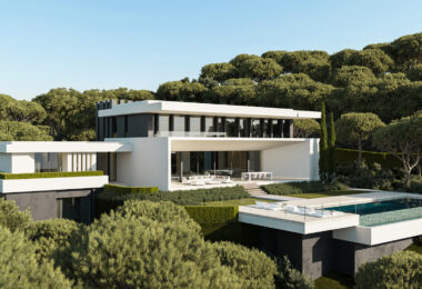 Villa Pine Crest  Contemporary 6-Bedroom Hillside Home with Forest Views