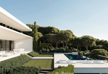 Villa Pine Crest  Contemporary 6-Bedroom Hillside Home with Forest Views