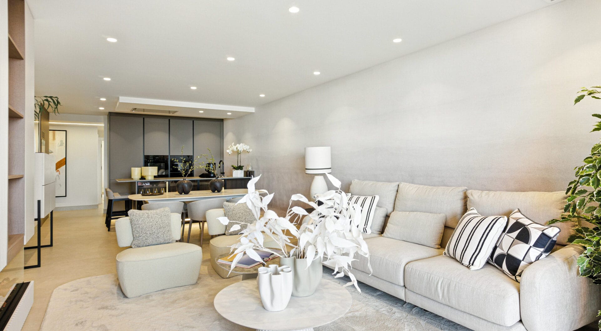 Impeccably renovated, south facing beach front, garden apartment located in the exclusive Menara Beach community on the sought-after New Golden Mile