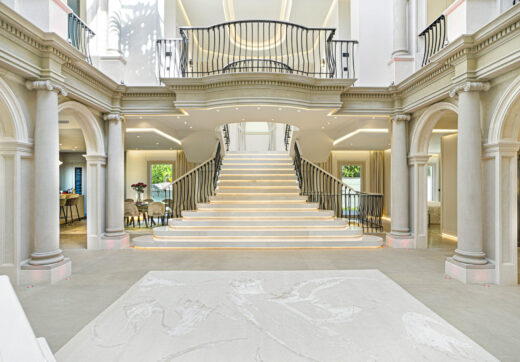 An architecturally unique, south-facing property located in the exclusive gated community of Sierra Blanca on Marbella’s prestigious Golden Mile