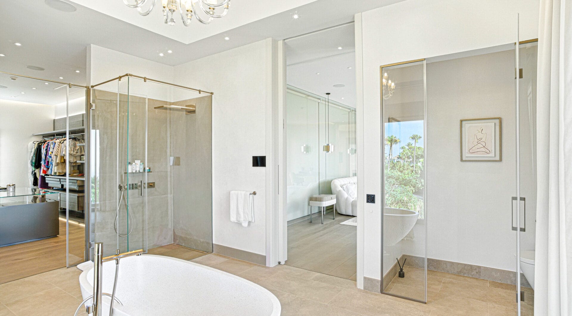 An architecturally unique, south-facing property located in the exclusive gated community of Sierra Blanca on Marbella’s prestigious Golden Mile