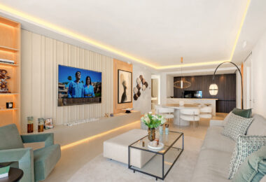 Beautifully renovated, south facing three bedroom penthouse located in prestigious beachfront community Bahia del Velerin, Estepona.