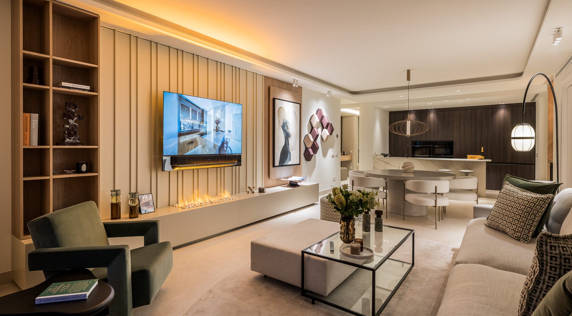 Beautifully renovated, south facing three bedroom penthouse located in prestigious beachfront community Bahia del Velerin, Estepona.