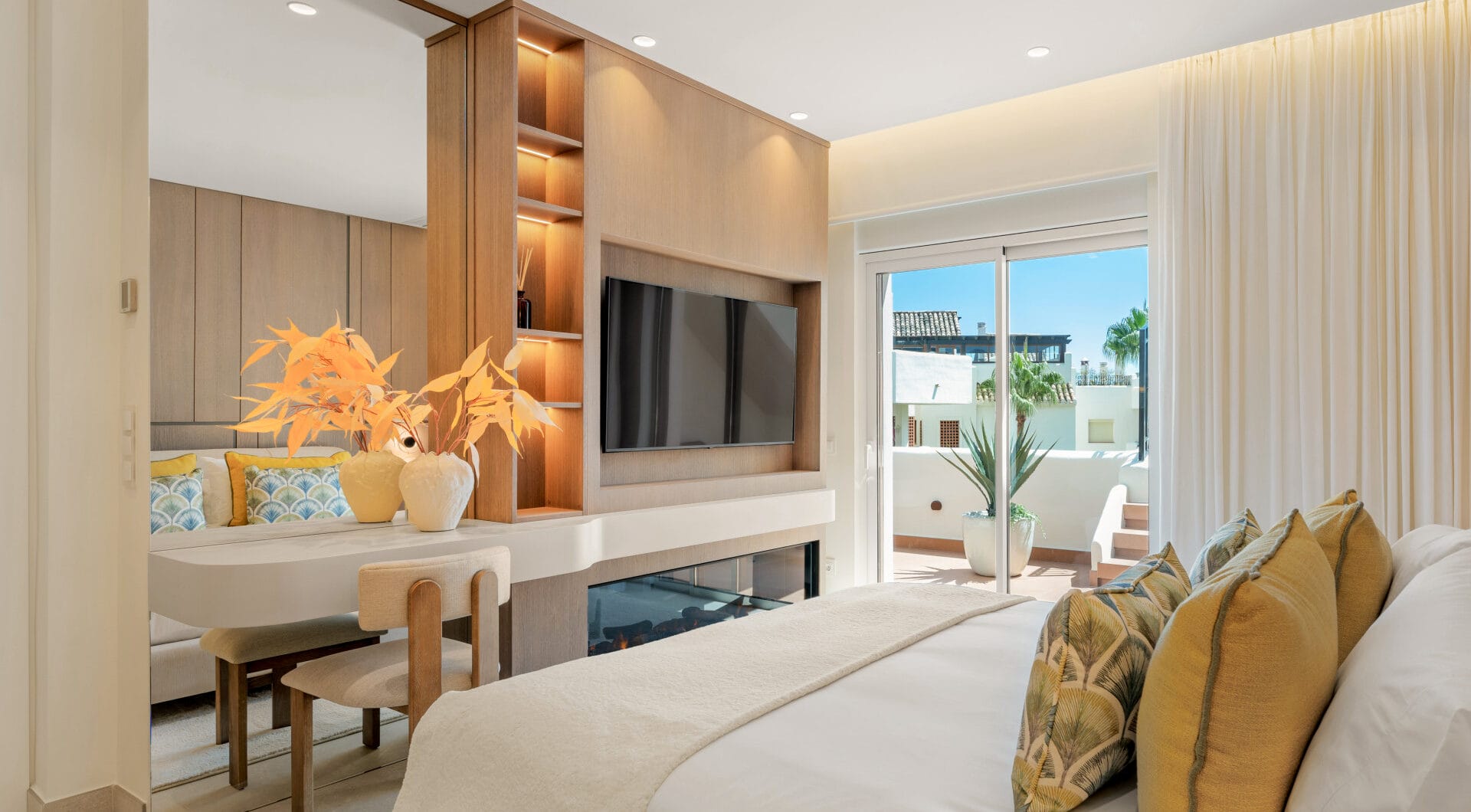 Stunning south-facing three bedroom penthouse located in the exclusive gated community of Bahia Del Velerin, Estepona.