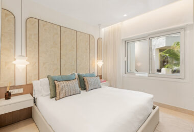Stunning south-facing three bedroom penthouse located in the exclusive gated community of Bahia Del Velerin, Estepona.