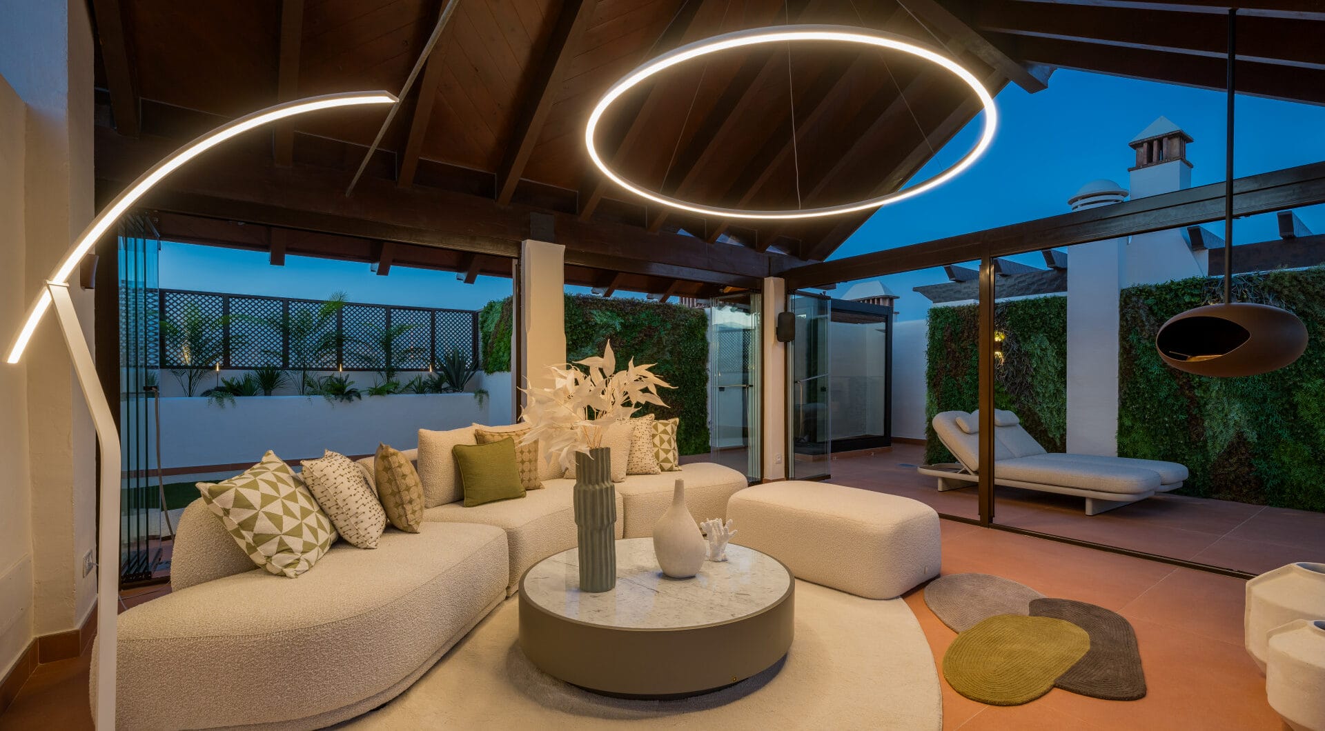 Stunning south-facing three bedroom penthouse located in the exclusive gated community of Bahia Del Velerin, Estepona.