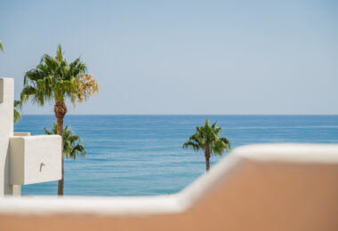 Stunning south-facing three bedroom penthouse located in the exclusive gated community of Bahia Del Velerin, Estepona.