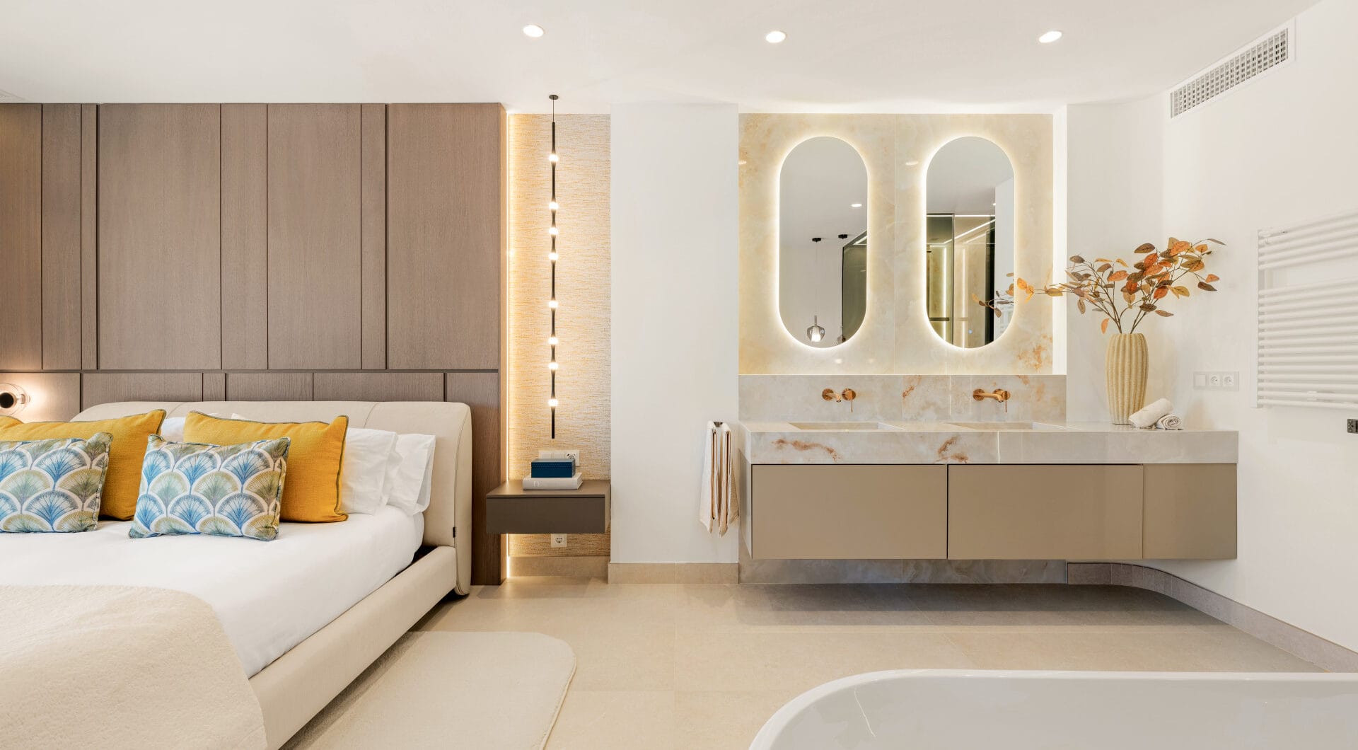 Stunning south-facing three bedroom penthouse located in the exclusive gated community of Bahia Del Velerin, Estepona.