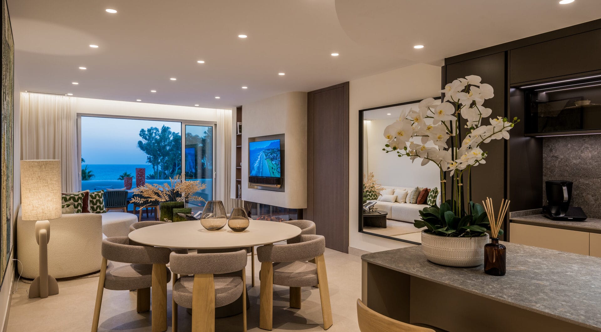 Stunning south-facing three bedroom penthouse located in the exclusive gated community of Bahia Del Velerin, Estepona.